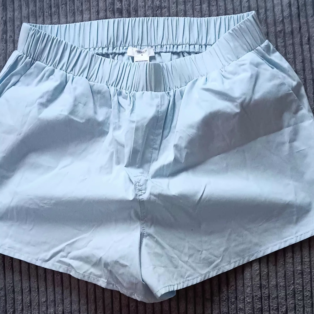 Forever 21 Cotton Light Blue Women's Shorts